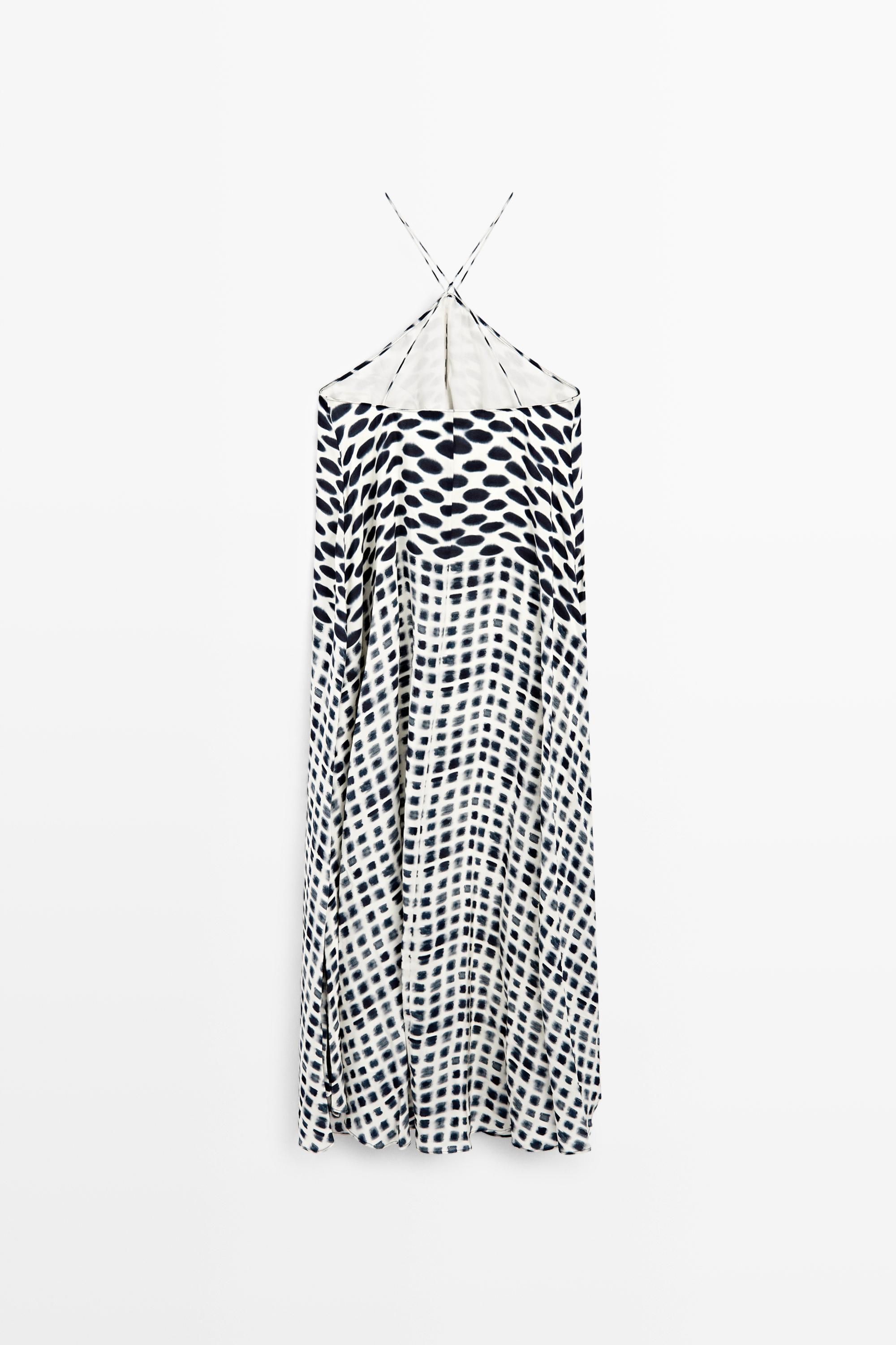 Robe midi évasée imprimée